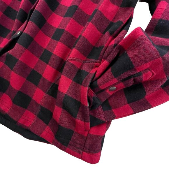 Orvis Pinnacle Shirt Jacket Women XXL Fleece Lined Flannel Shacket Buffalo Plaid - Picture 10 of 16